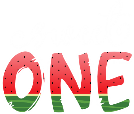 (004-03-A) Sweet One Red Watermelon Letters