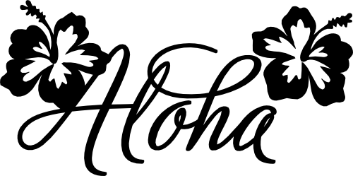 (021-03-A) Aloha with Hibiscus