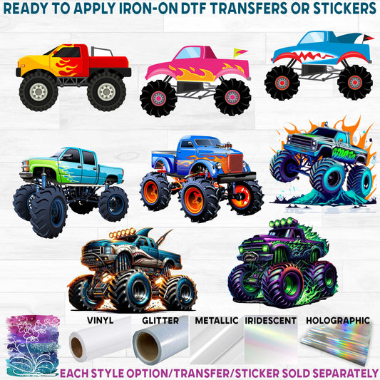 (s051) Monster Truck Collection 46 Style Options New Styles Just Added!