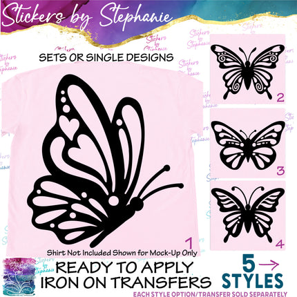 (s1-01-286) Butterfly Iron-On Transfer