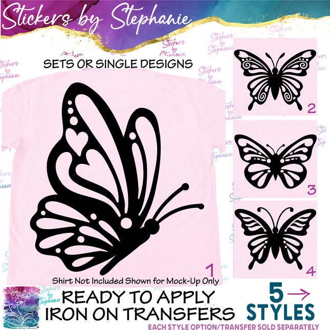 (s1-01-286) Butterfly Iron-On Transfer