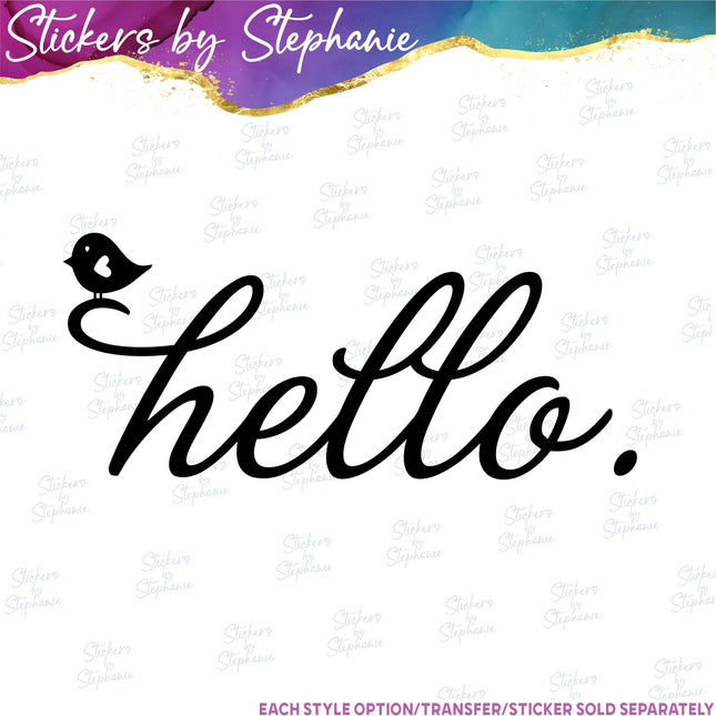 (s03-581) Hello Little Bird Iron-On Transfer