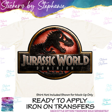 (s1-05-010) Dinosaur Logo Iron-On Transfer