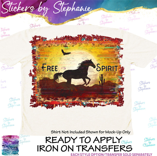 (s1-05-015) Horse Free Spirt Iron-On Transfer