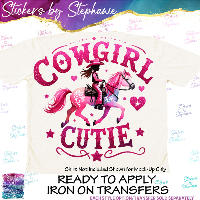 (s1-05-027) Cowgirl Cutie Horse Iron-On Transfer