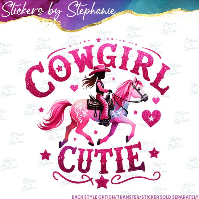 (s1-05-027) Cowgirl Cutie Horse Iron-On Transfer