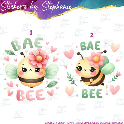 (s1-05-030) Bae Bee Bumblebee Iron-On Transfer