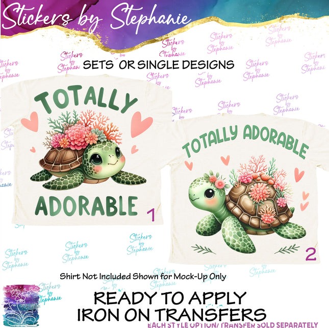 (s1-05-031) Totally Adorable, Turtle  Iron-On Transfer