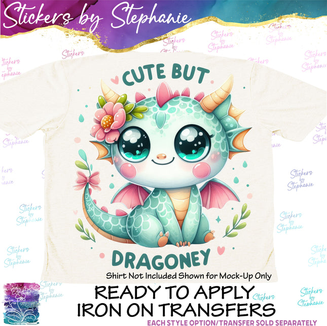 (s1-05-033) Cute But Dragony Dragon Iron-On Transfer
