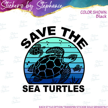 (s1-05-043) Save the Sea Turtles Iron-On Transfer