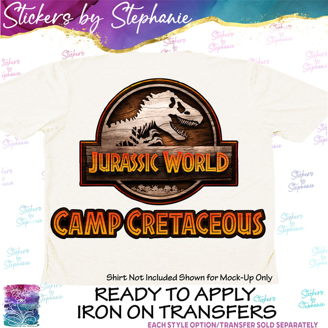 (s1-05-008) Dinosaur Camp Cretaceous Iron-On Transfer