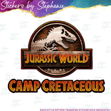 (s1-05-008) Dinosaur Camp Cretaceous Iron-On Transfer