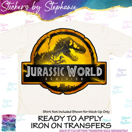 (s1-05-009) Dinosaur Amber Logo Iron-On Transfer