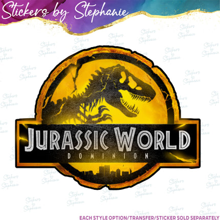 (s1-05-009) Dinosaur Amber Logo Iron-On Transfer