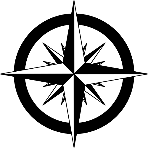 (101-01-B) Compass Rose Iron-On Transfer