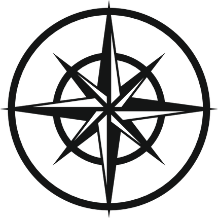 (101-01-E) Compass Rose Iron-On Transfer
