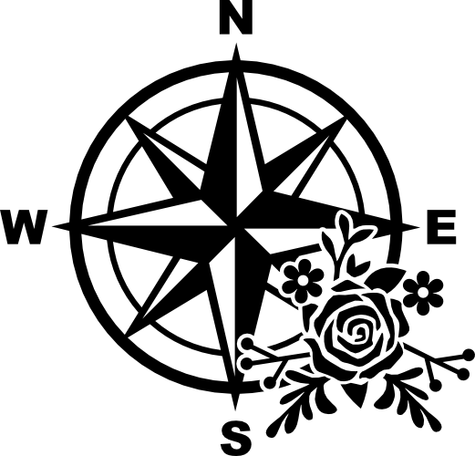 (101-1C) Compass Rose Flowers