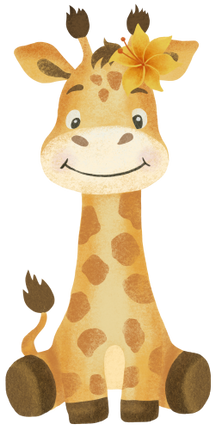 (s102-1-F) Giraffe Pink or Yellow Flower