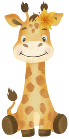 (s102-1-F) Giraffe Pink or Yellow Flower
