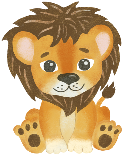 (s102-1-G) Baby Lion Sitting