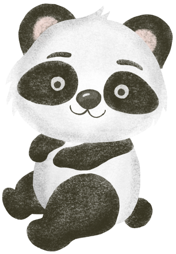 (s102-1-H) Sitting Baby Panda