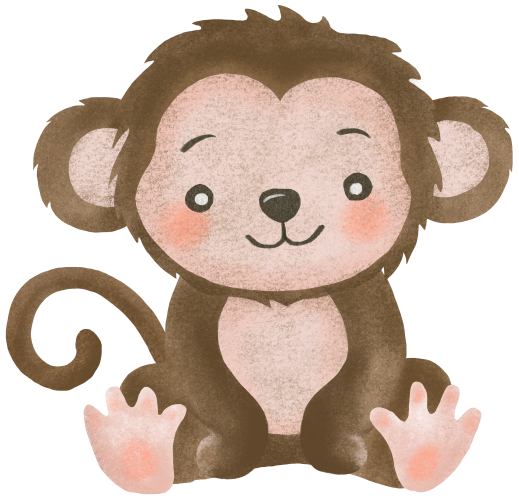 (s102-1-J) Baby Monkey Sitting