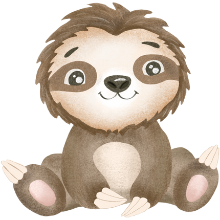 (s102-1-K) Sitting Baby Sloth
