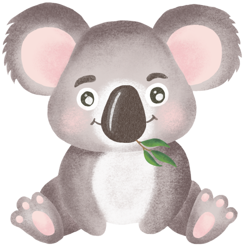 (s102-1-M) Sitting Baby Koala