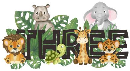 (s102-2-B) Safari Animals Group Three