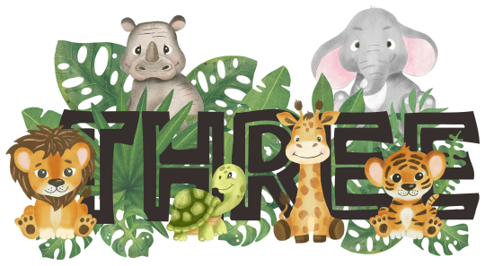 (s102-2-B) Safari Animals Group Three
