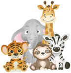 (s102-4-C) Safari Animals Group