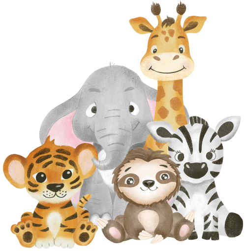 (s102-4-C) Safari Animals Group