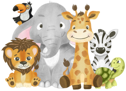 (s102-4-E) Safari Animals Group