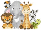 (s102-4-E) Safari Animals Group