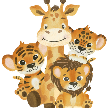 (s102-4-G) Safari Animals Group