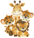 (s102-4-G) Safari Animals Group