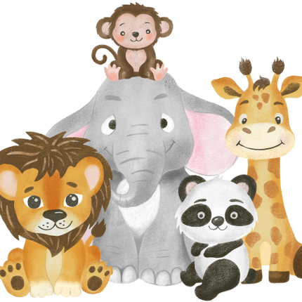 (s102-4-I) Safari Animals Group