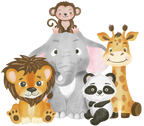 (s102-4-I) Safari Animals Group