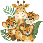 (s102-4-G) Safari Animals Group
