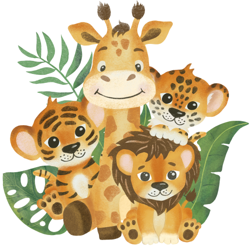 (s102-4-G) Safari Animals Group