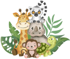 (s102-4-H) Safari Animals Group