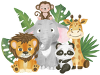 (s102-4-I) Safari Animals Group