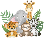 (s102-4-C) Safari Animals Group