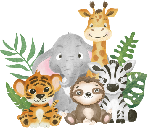 (s102-4-C) Safari Animals Group