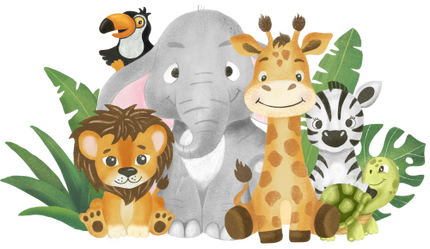 (s102-4-E) Safari Animals Group