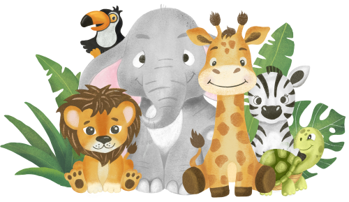 (s102-4-E) Safari Animals Group