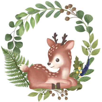 (s102-5-S) Deer Wreath