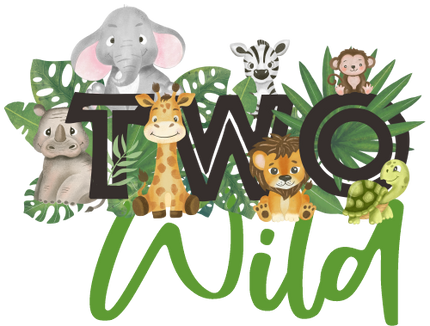 (s102-2C) Two Wild Jungle Baby Safari Animals