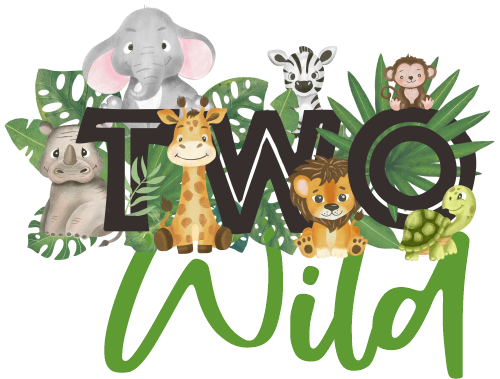 (s102-2C) Two Wild Jungle Baby Safari Animals