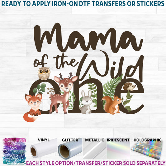 (s102-6A) Wild One Baby Forest Animals Family Custom Text